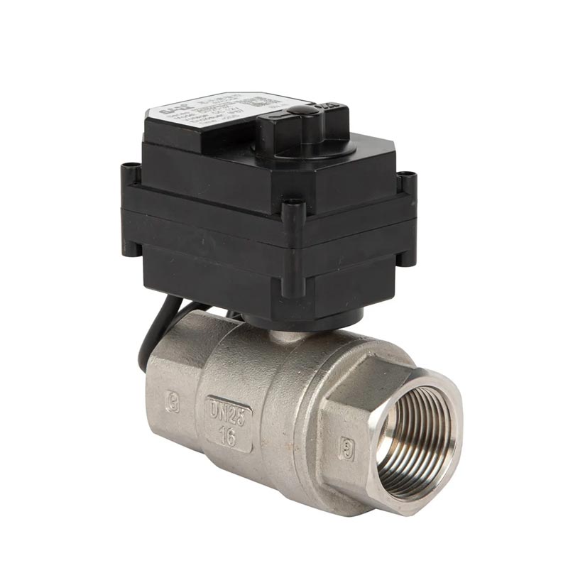 Valve à billes en acier inoxydable électromagnétique de 2pc