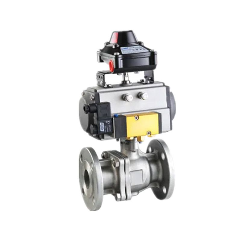 Pneumatique actionné 2-PC ANSI Valve à billes à bride 150 lb