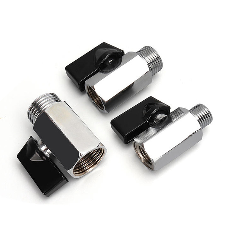 Mini robinet à tournant sphérique en laiton avec poignée en aluminium