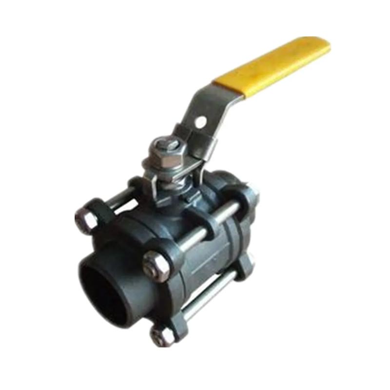 Valve à billes de 3 pc en acier en acier de carbone PN64
