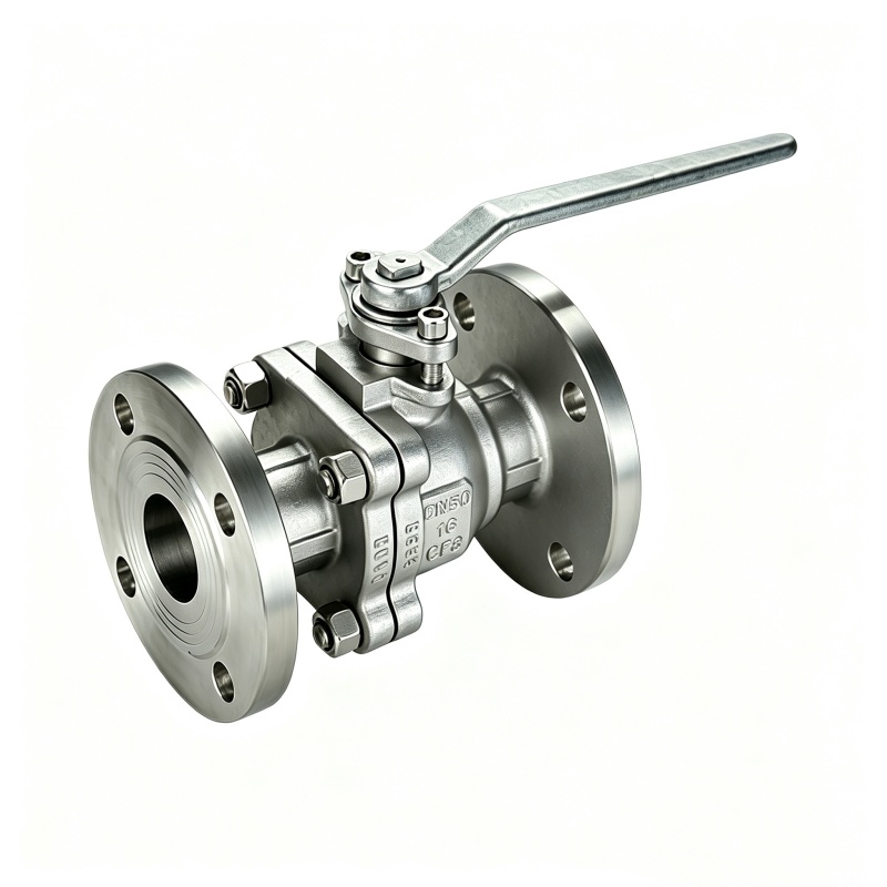 Robinet à tournant sphérique à bride en acier inoxydable PN16 de GB Stanrard 2PC