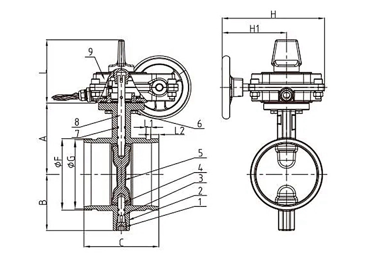 Fire Sprinkler System Grooved Signal Butterfly Valve
