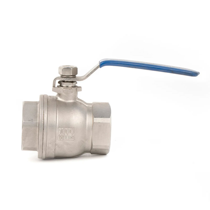 En acier inoxydable JIS10K 20k Valve à billes filetée 2pc