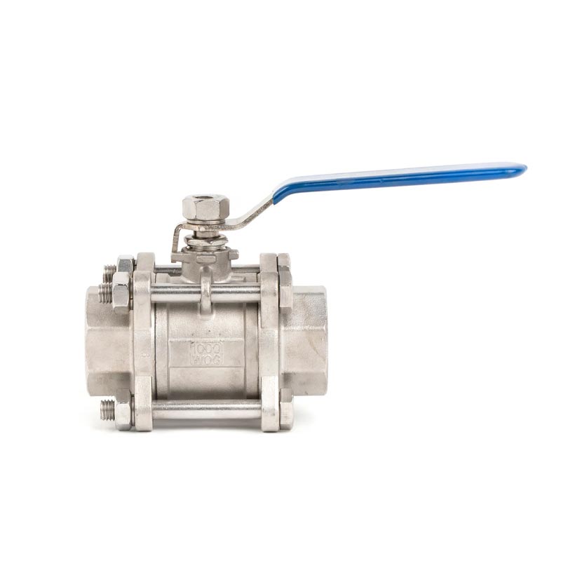 Valve à billes de 3 pc en acier inoxydable
